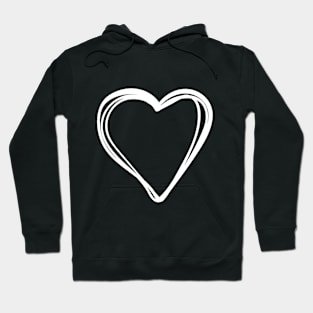 Scribbled Heart Tee Hoodie